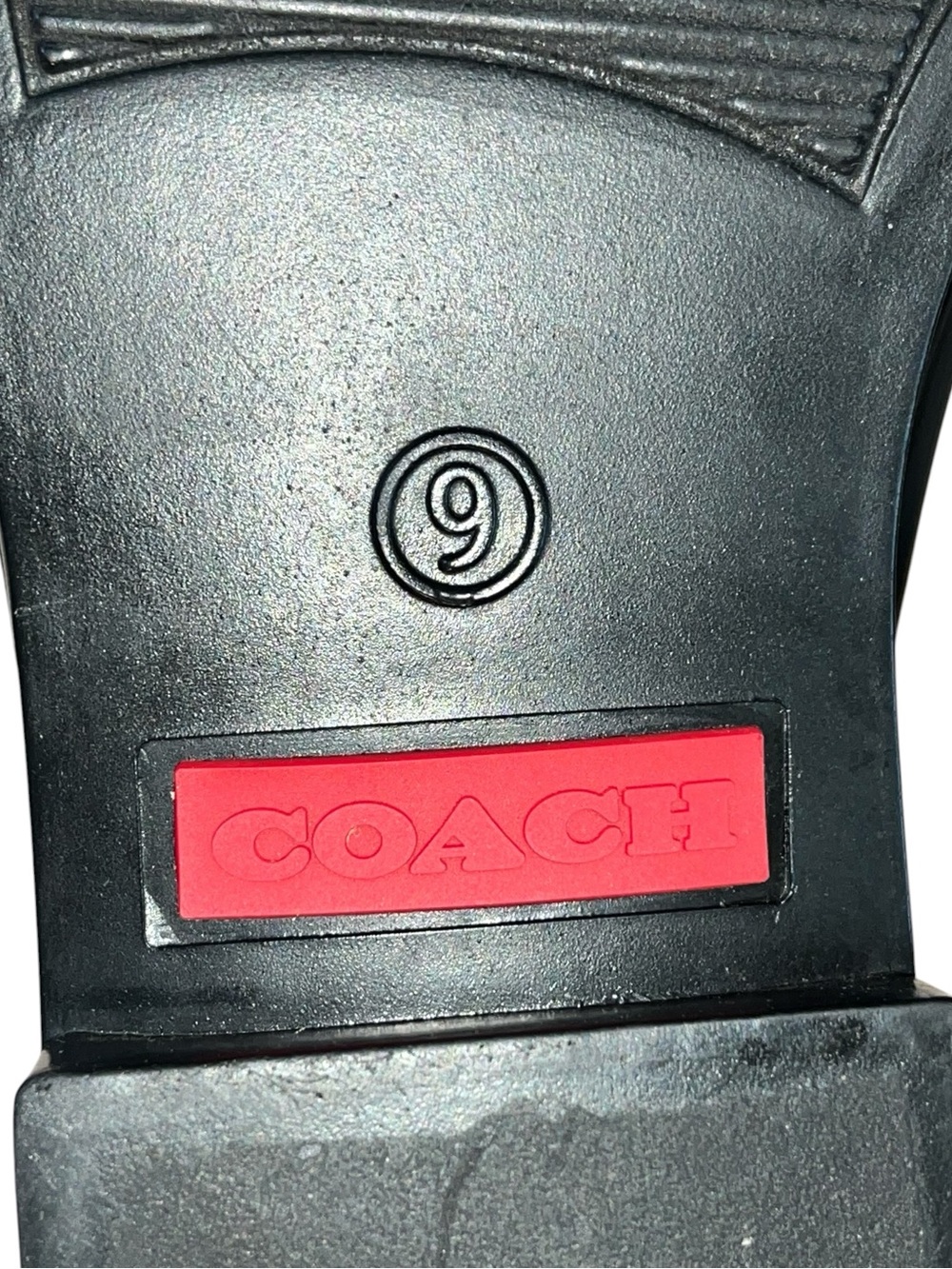 Coach Glossy Black and Red Rain Boots - Size 9 - Picture 11 of 12